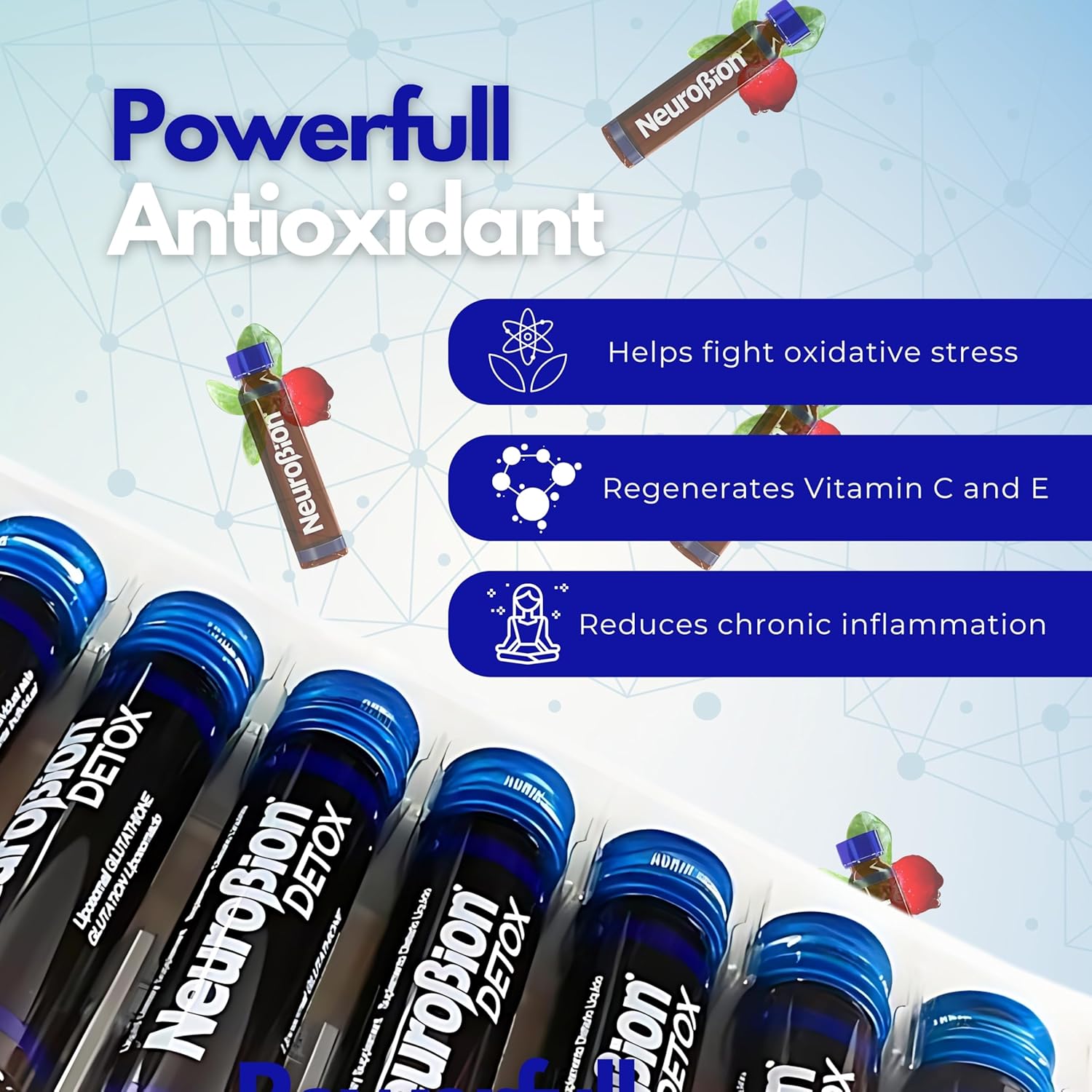 Liposomal Glutathione Liquid Supplement with Essential Phospholipids - Immune System Support - 10 Vials