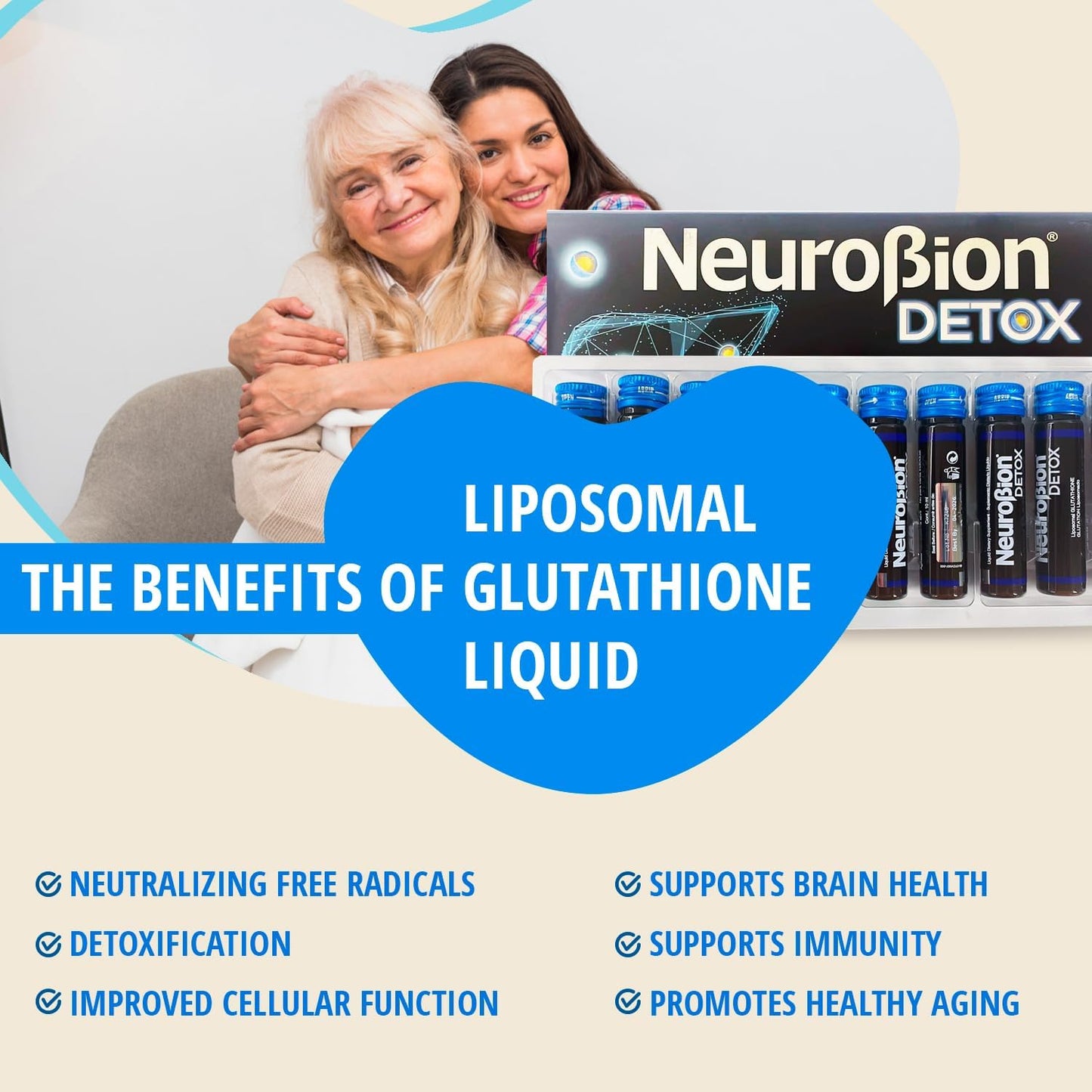 Liposomal Glutathione Liquid Supplement with Essential Phospholipids - Immune System Support - 10 Vials