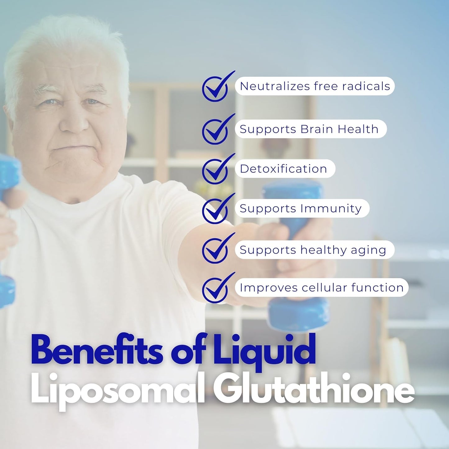 Liposomal Glutathione Liquid Supplement with Essential Phospholipids - Immune System Support - 10 Vials