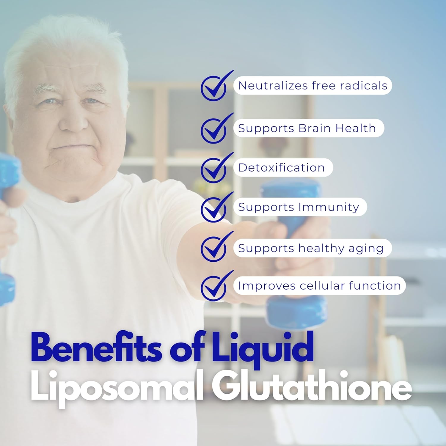 Liposomal Glutathione Liquid Supplement with Essential Phospholipids - Immune System Support - 10 Vials