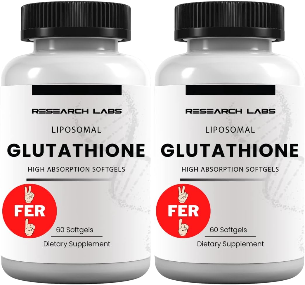 Liposomal Glutathione Supplement with Gluta-IV™ for 100x Enhanced Absorption - 2 for 1 Deal, 120 Total Softgels