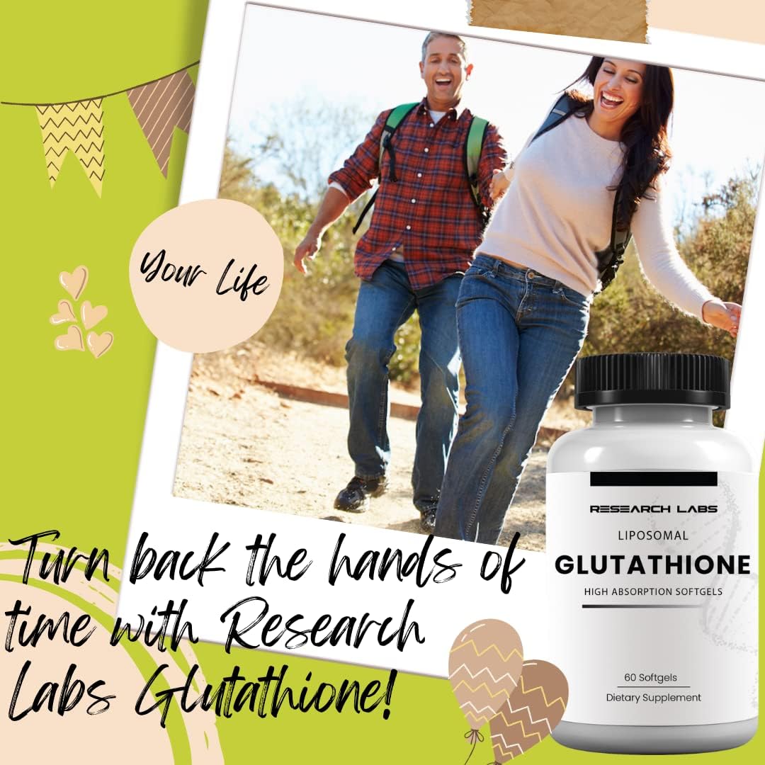 Liposomal Glutathione Supplement with Gluta-IV™ for 100x Enhanced Absorption - 2 for 1 Deal, 120 Total Softgels
