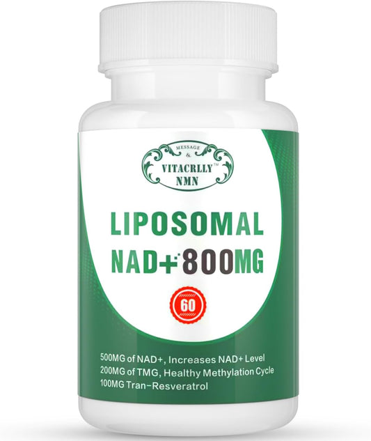 Liposomal NAD+ Plus Supplement 800MG Nicotinamide Riboside Alternative for Cell Energy, Healthy Aging, Muscle Repair - 60 Capsules
