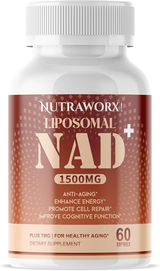 Liposomal NAD+ with TMG - Daily Wellness Supplement - 60 Softgels by Nutraworx