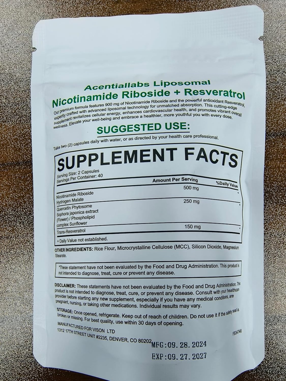 Liposomal Nicotinamide Riboside Supplement 900mg - Support Anti-Aging, Cell Regeneration, Muscle & Energy - NAD+ Alternative