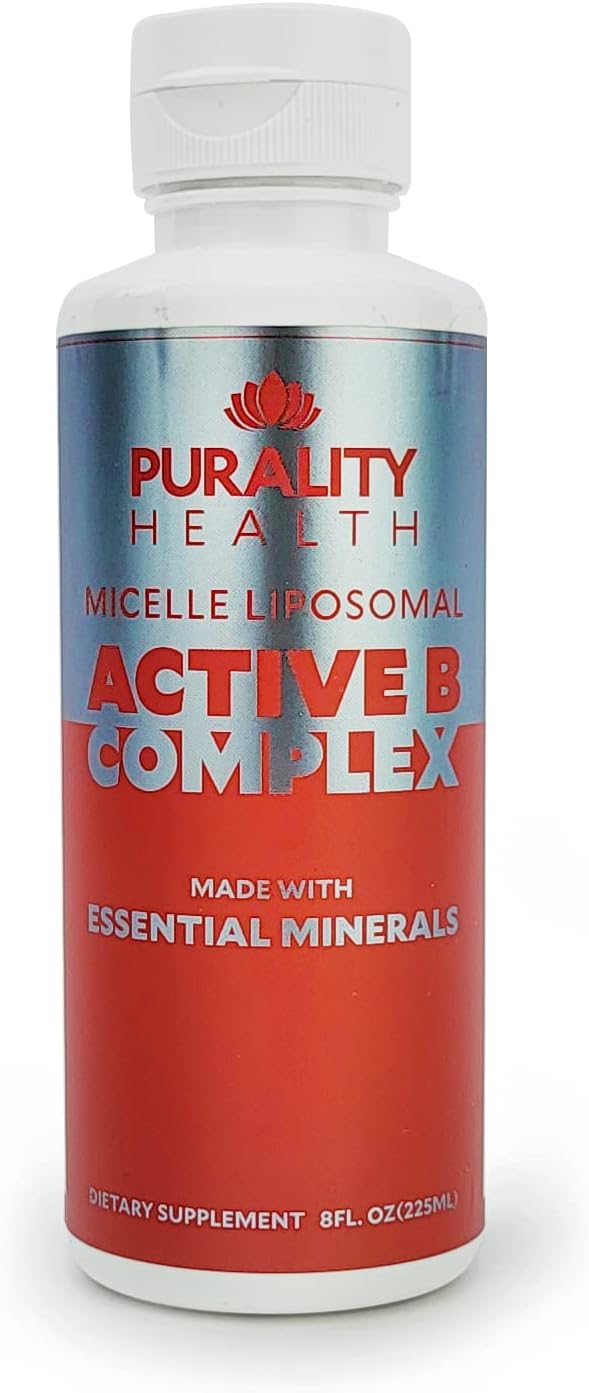 Liposomal Vitamin B Complex Liquid Supplement with Essential Minerals - Enhanced Absorption Formula for 15 Days