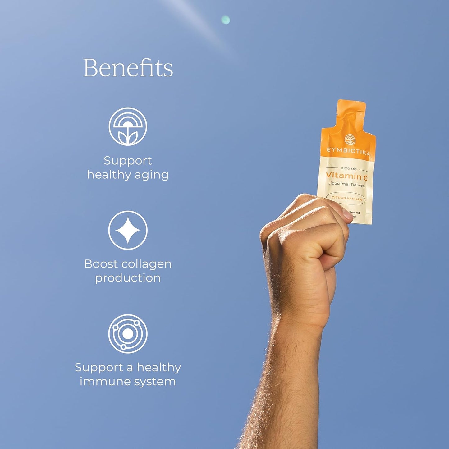 Liposomal Vitamin C Packets for Immune Support & Healthy Aging, Citrus Vanilla Flavor, 60 Servings - 2 Pack