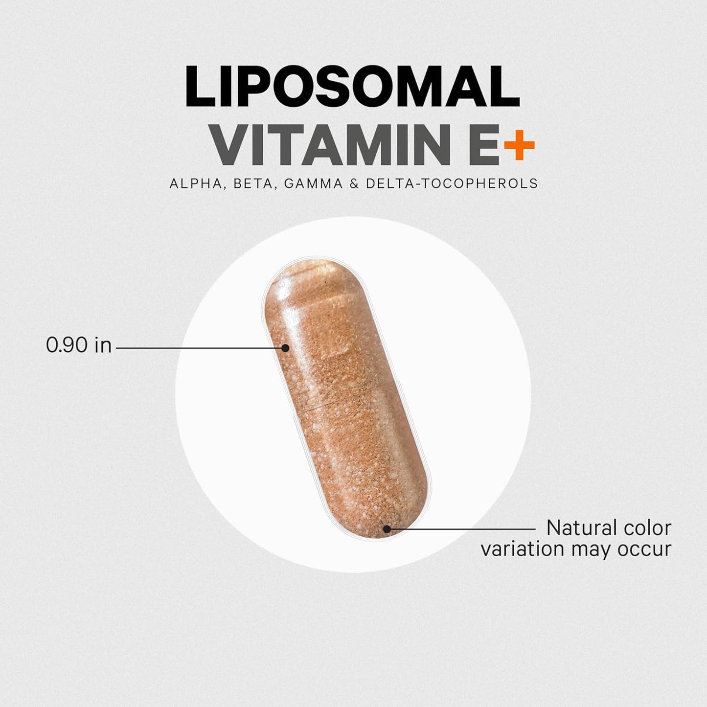 Liposomal Vitamin E Supplement with All Tocopherols - 3-Month Supply - Non-GMO - 90 Capsules