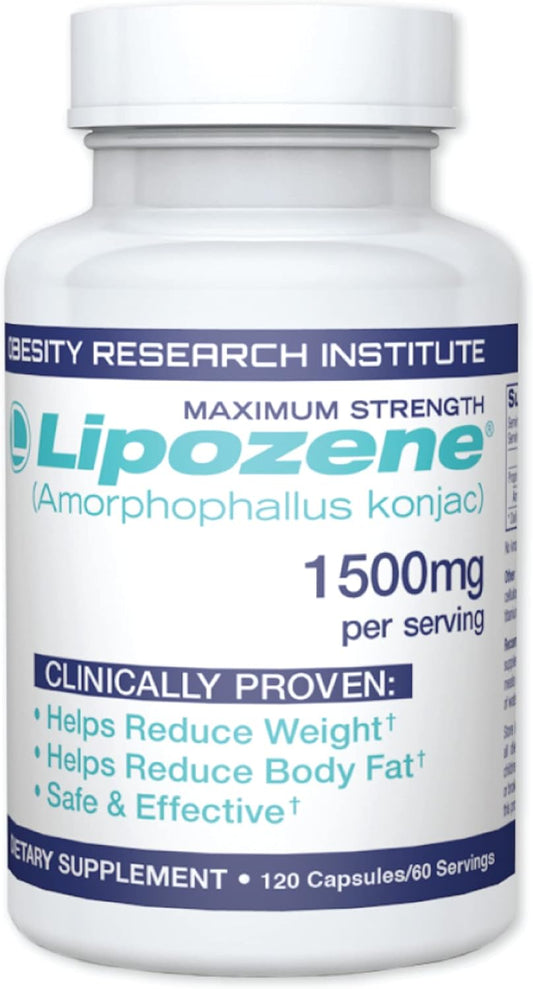 Lipozene Mega Bottle - 120 Capsules, Largest Size for Appetite Suppression