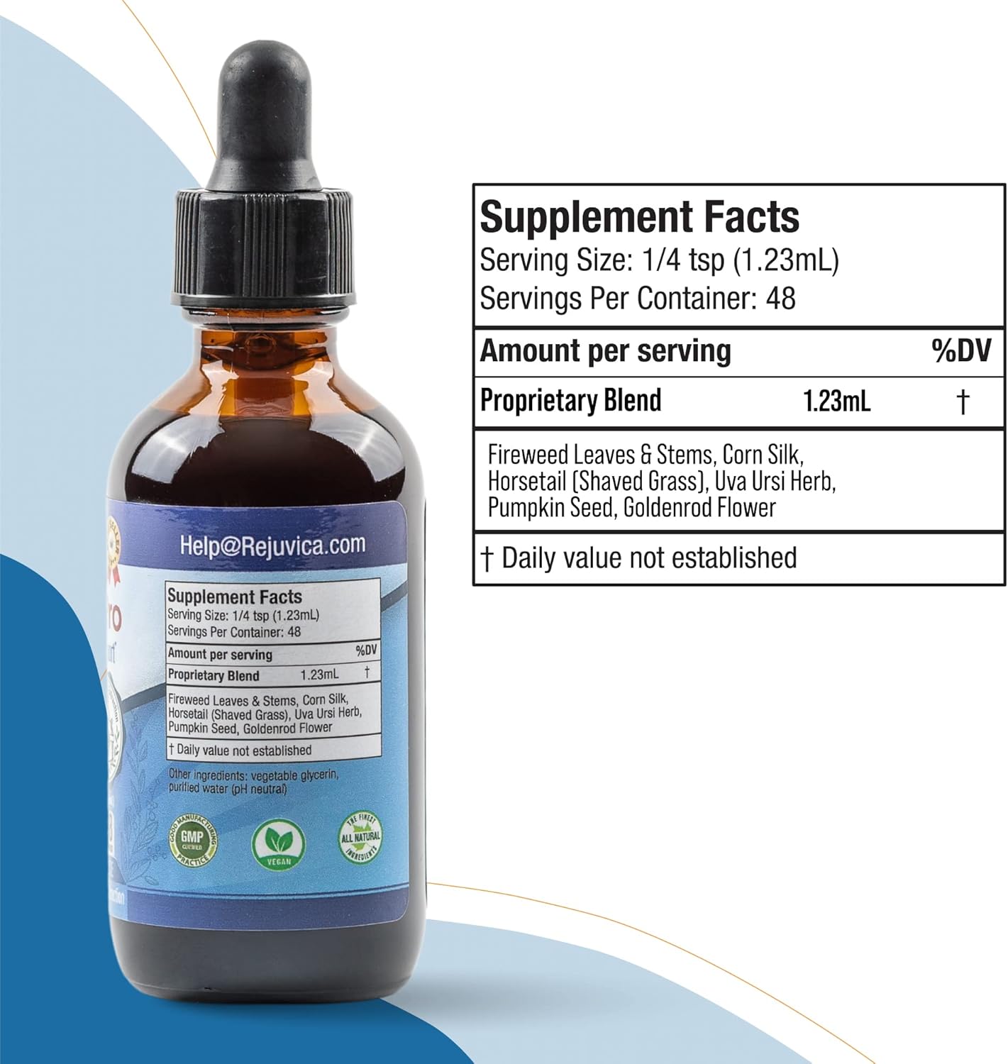 Liquid Bladder Support Supplement for Men and Women - Pumpkin Seed, Uva Ursi, Goldenrod - Improved Absorption