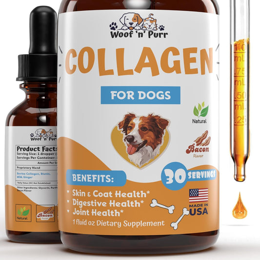 Liquid Collagen Skin and Coat Supplement for Dogs - 1 fl oz Bottle