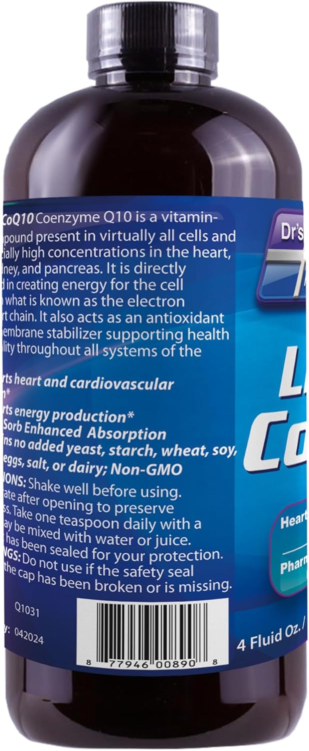 Liquid CoQ10 Supplement - 4oz Bottle by Dr's Advantage for Health and Beauty