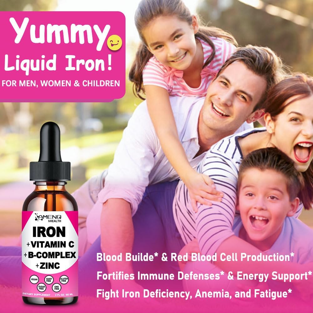 Liquid Cortisol Supplement Drops for Women, Men, and Kids - Iron Boosting Formula