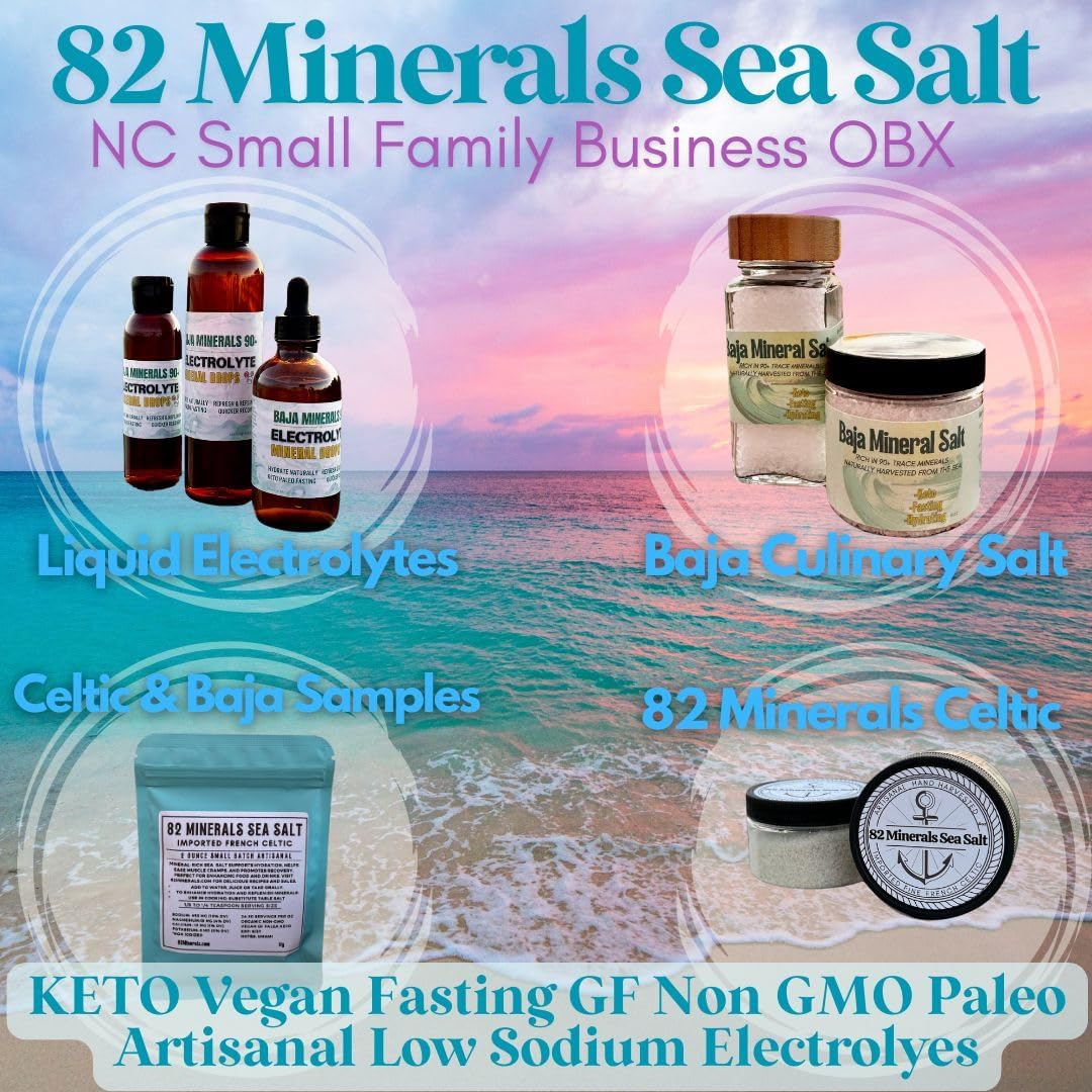Liquid Electrolyte Drops with 82 Minerals for Hydration and Fasting Support - 4 oz Bottle, Keto Paleo Organic Formula