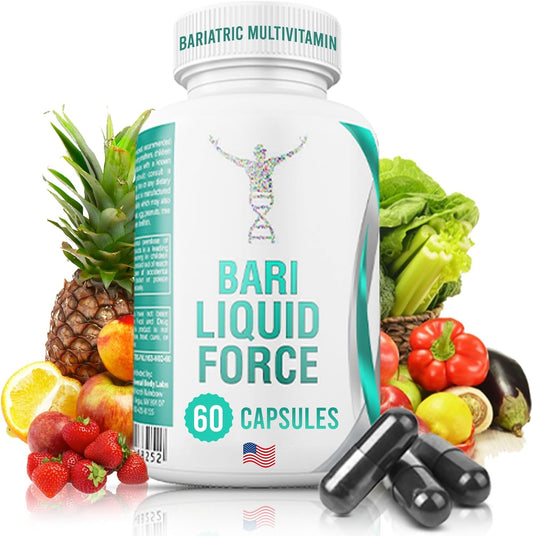 Liquid Gel Bariatric Multivitamin with Iron: Enhanced Absorption, 42 Super Fruits & Vegetables, Antioxidant Boost - Bariatric Must-Have