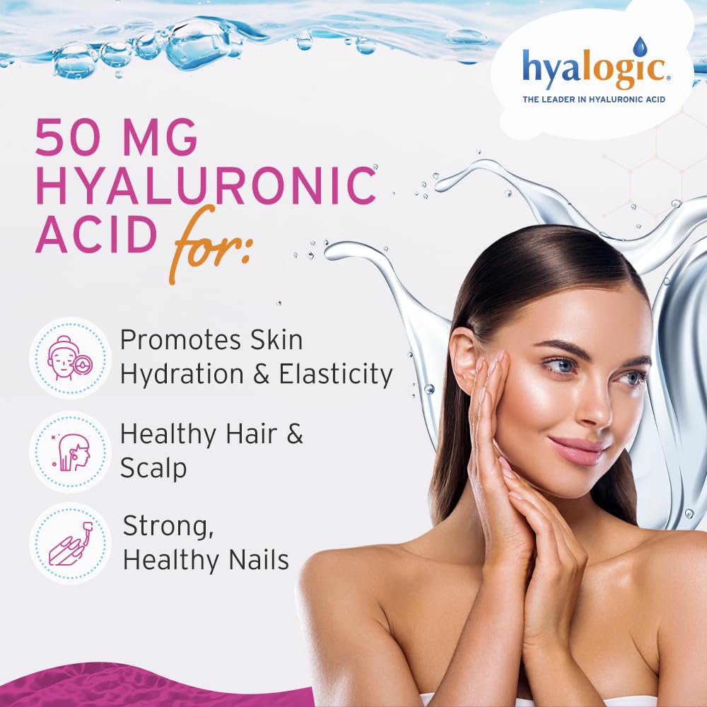 Liquid Hyaluronic Acid Supplement with Biotin and MSM for Healthy Hair, Skin, and Nails - Natural Hydration for Whole Body - 12 oz Bottle