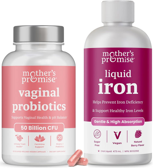 Liquid Iron and Vaginal Probiotics Bundle for Mother's Health and Wellness