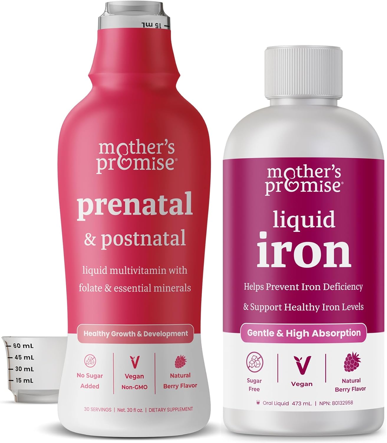 Liquid Iron & Prenatal Multi Bundle for Expectant Mothers with Mother's Promise