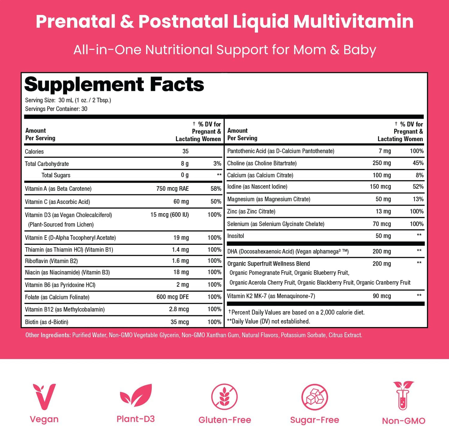Liquid Iron & Prenatal Multi Bundle for Expectant Mothers with Mother's Promise
