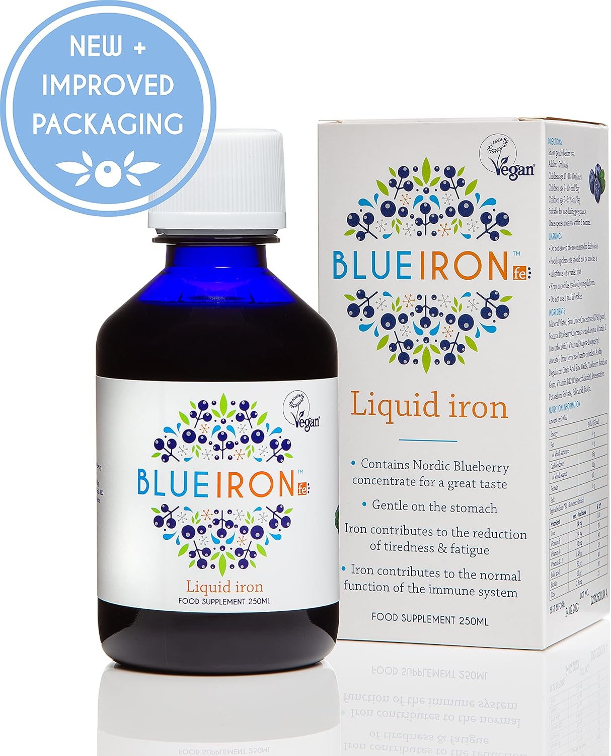 Liquid Iron Supplement with Nordic Blueberries for Antioxidant Benefits