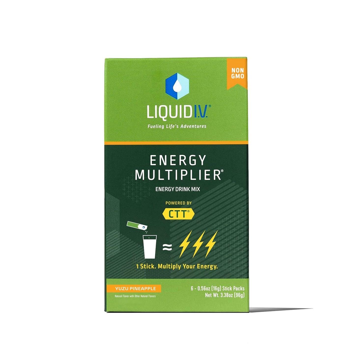 Liquid I.V. Energy Multiplier Hydration Yuzu Pineapple Drink Mix, 3.38 oz