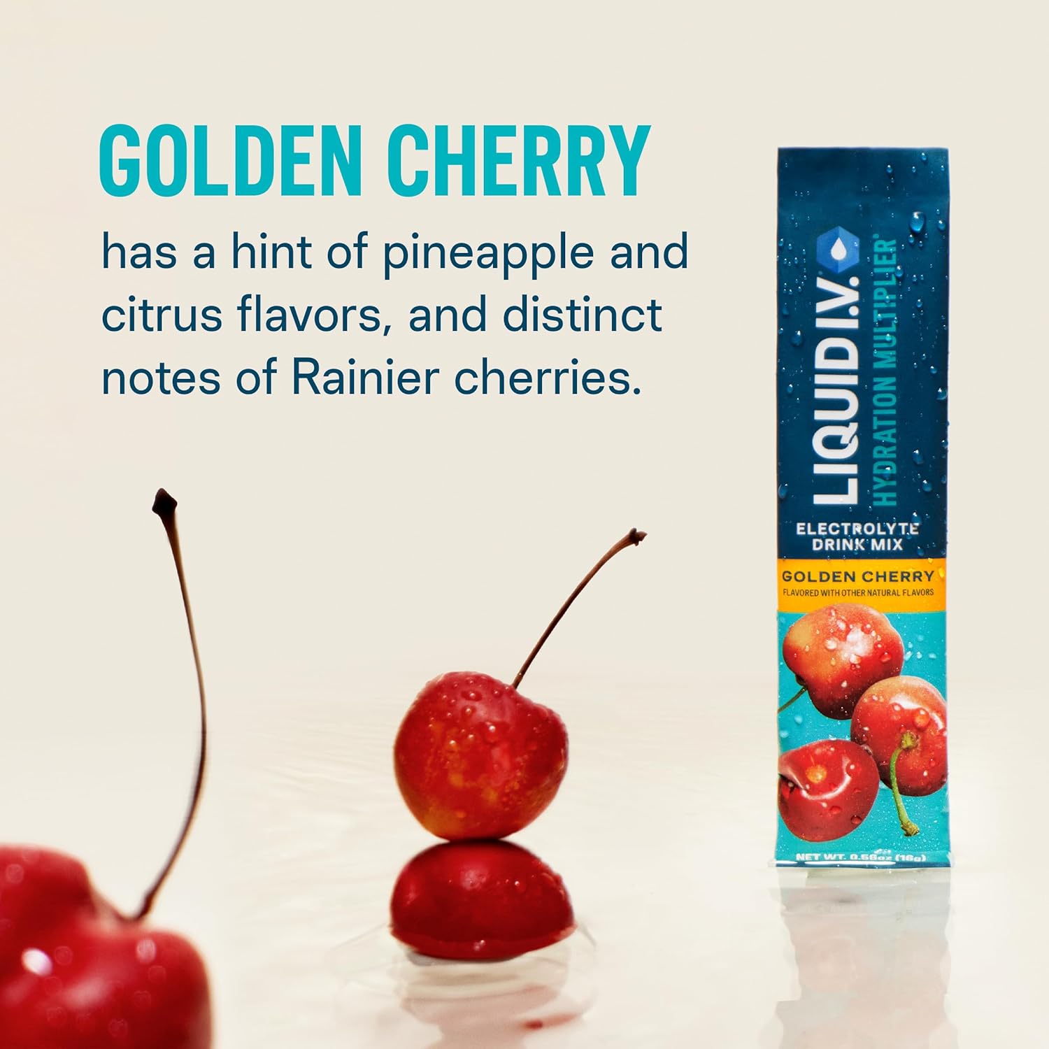 Liquid I.V.® Golden Cherry Hydration Multiplier - Electrolyte Powder Drink Mix - 3 Pack (48 Servings)