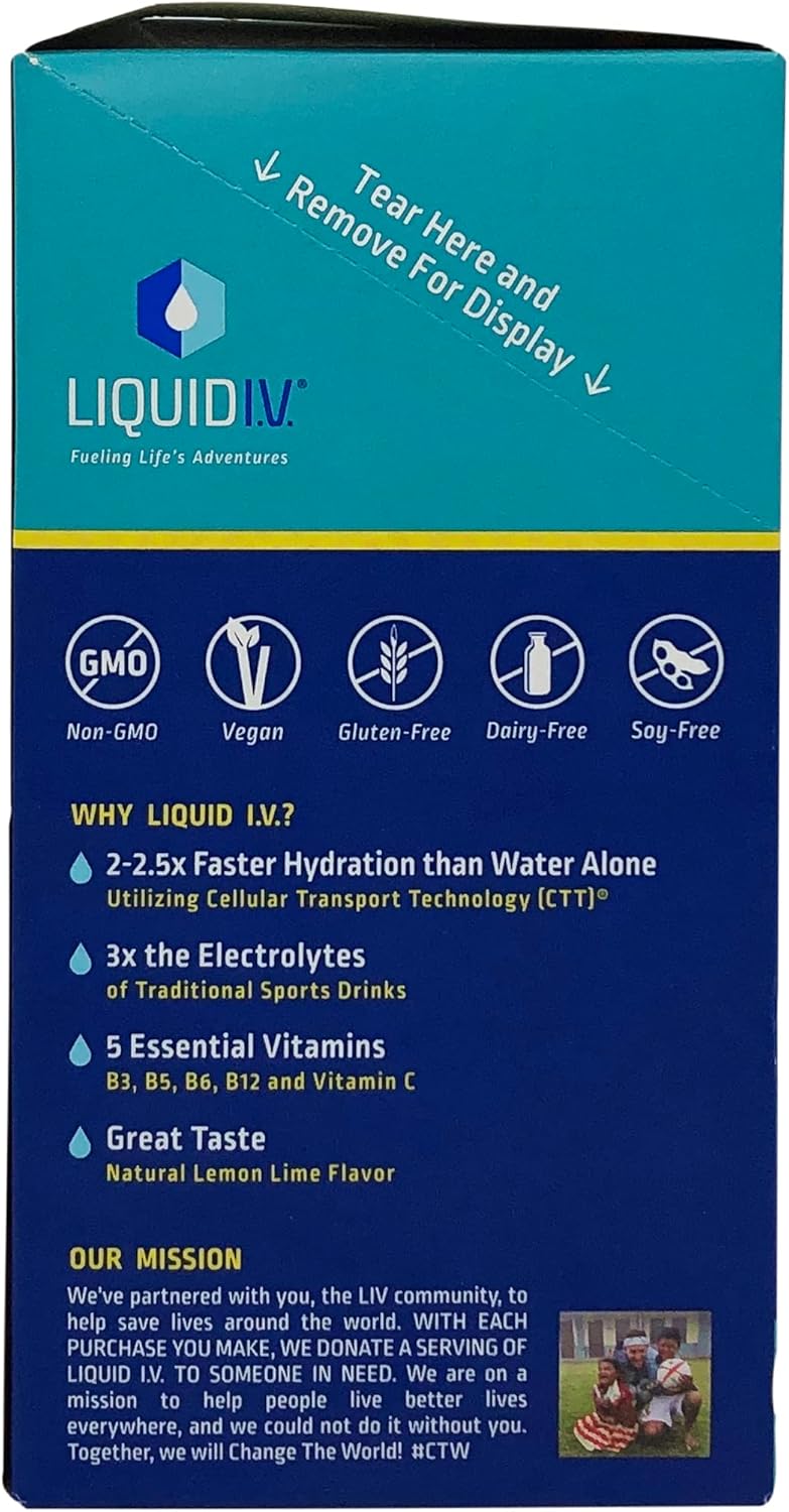 Liquid I.V. Hydration Multiplier Electrolyte Powder Drink Mix - Lemon Lime (8 Packets)