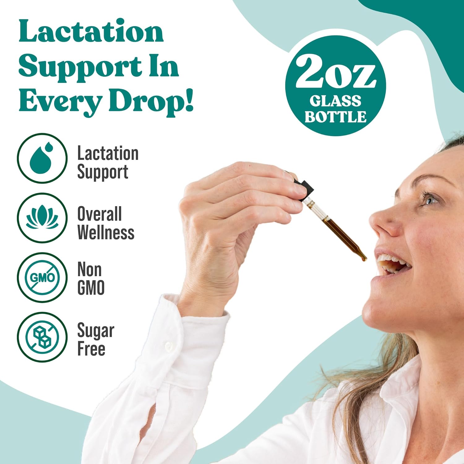 Liquid Lactation Support Supplement with Fenugreek, Blessed Thistle, Anise, Fennel - Advanced Formula for Nursing Moms - Rejuvica Health NatalNourish