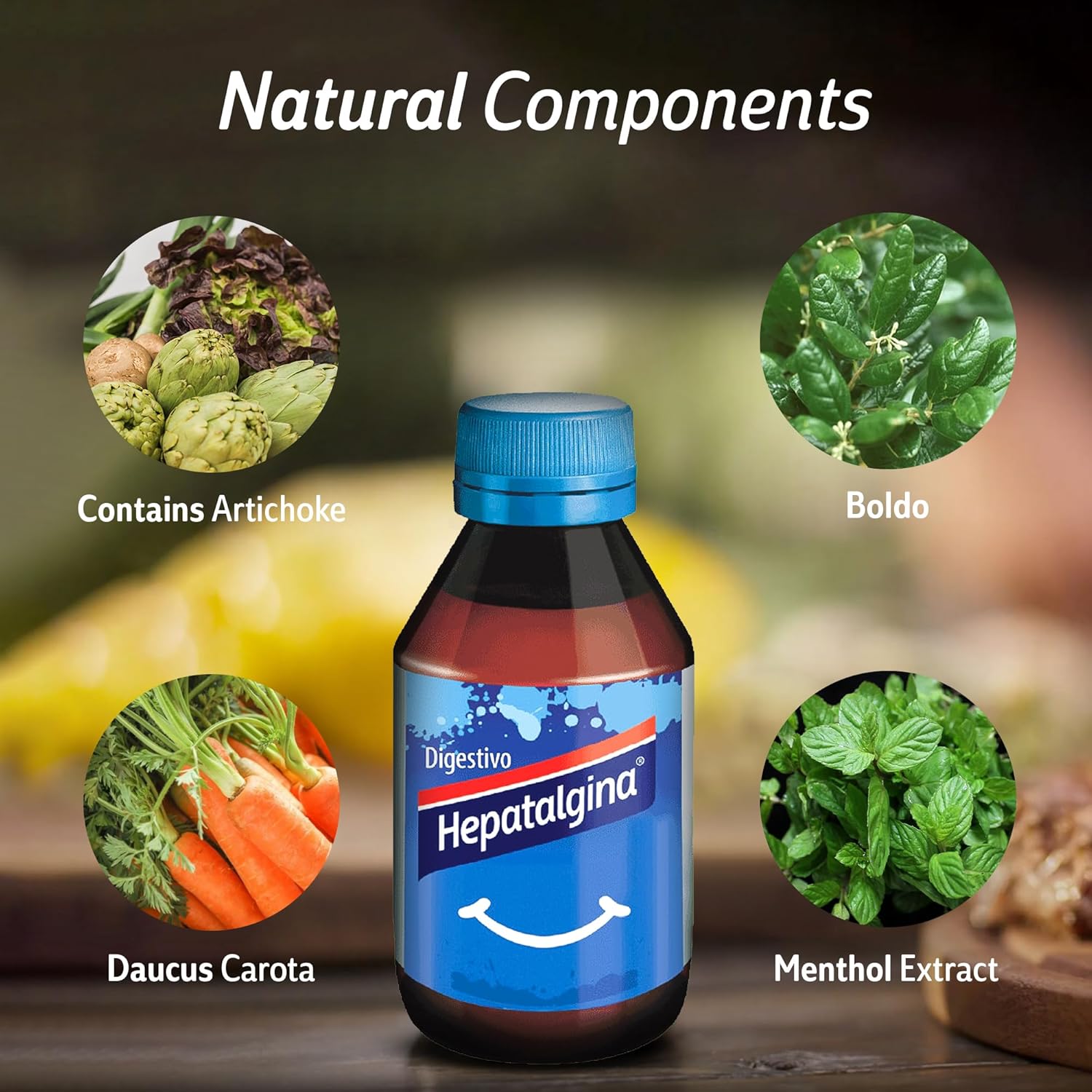 Liquid Liver Cleanse Detox Drops with Artichoke Extract - Herbal Supplement for Liver Support & Repair - Digestive Protector with Mint, Boldo, and Carrot - 45 ml