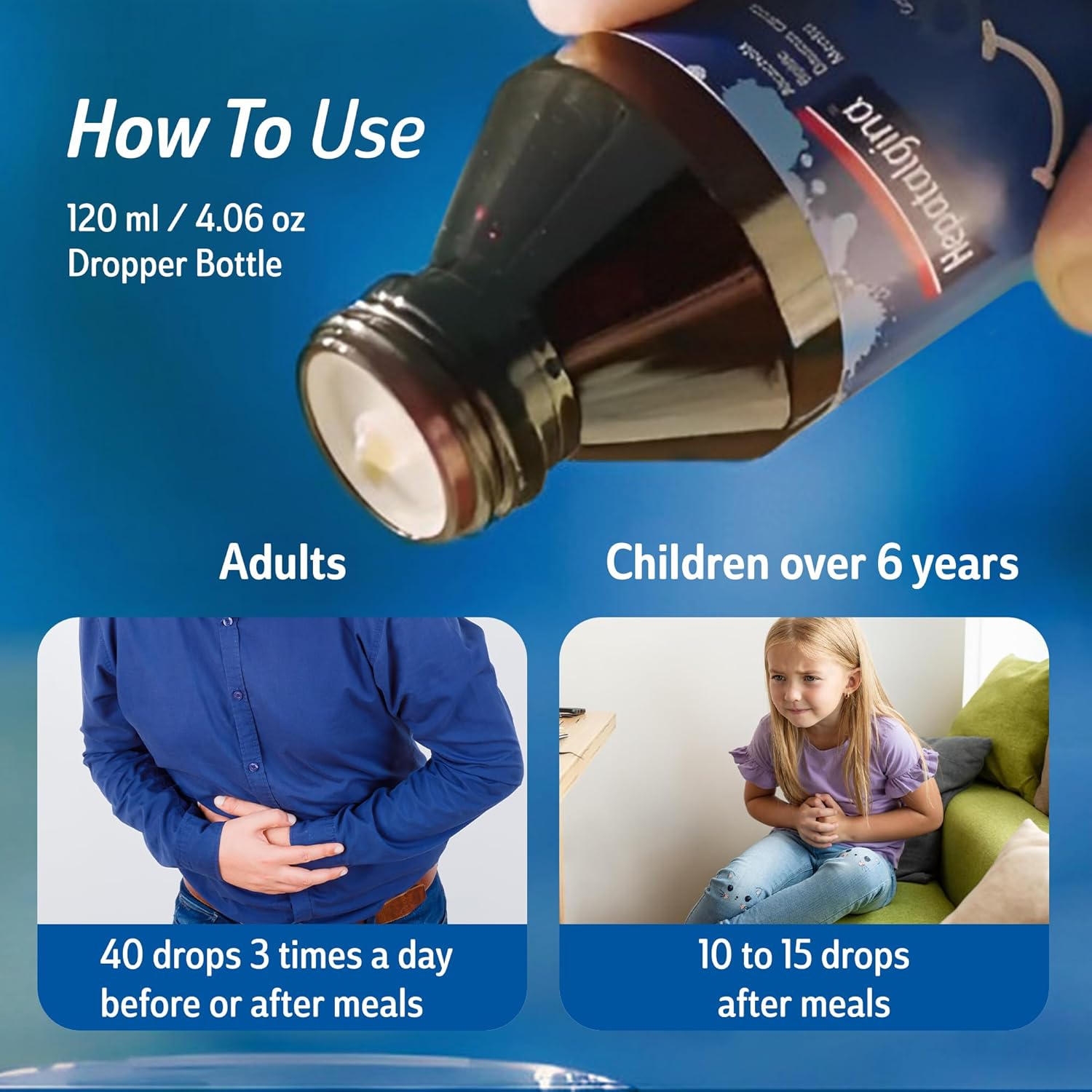 Liquid Liver Cleanse Detox Drops with Artichoke Extract - Herbal Supplement for Liver Support & Repair - Digestive Protector with Mint, Boldo, and Carrot - 45 ml