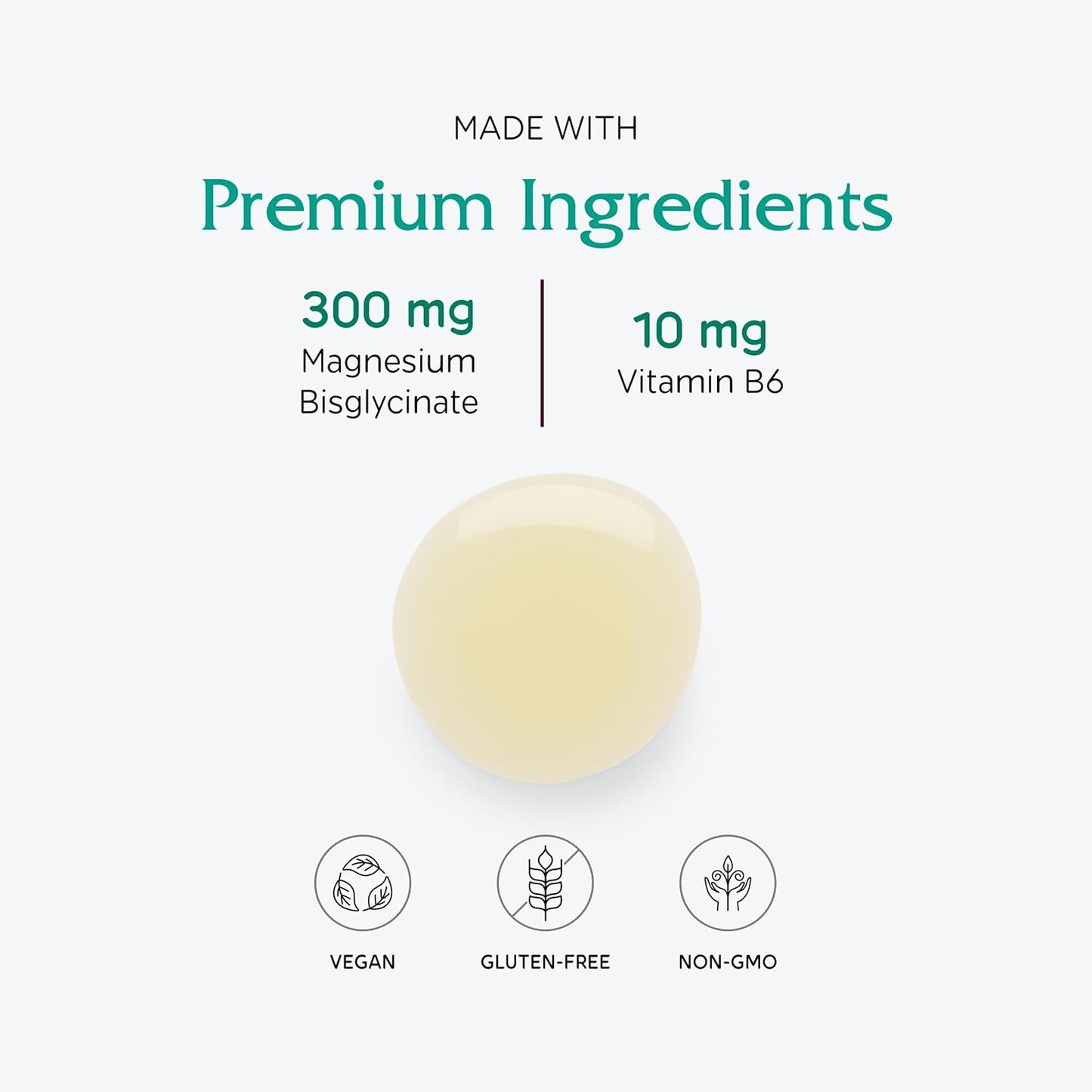 Liquid Magnesium Bisglycinate Chelate Tonic with Vitamin B6 - Orange Flavor, Vegan, Gluten Free, Non-GMO - 16 fl oz