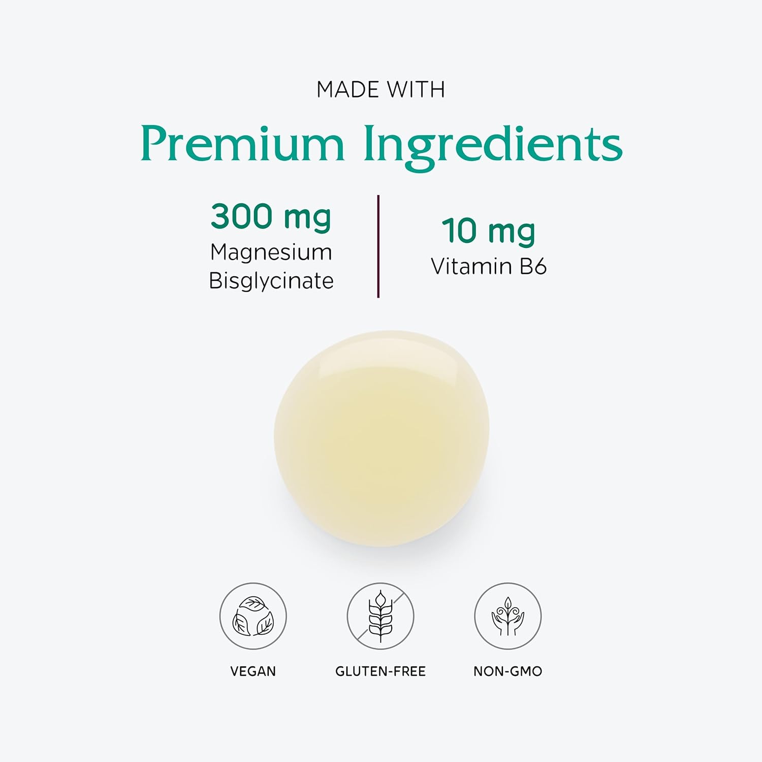Liquid Magnesium Bisglycinate Chelate Tonic with Vitamin B6 - Orange Flavor, Vegan, Gluten Free, Non-GMO - 16 fl oz