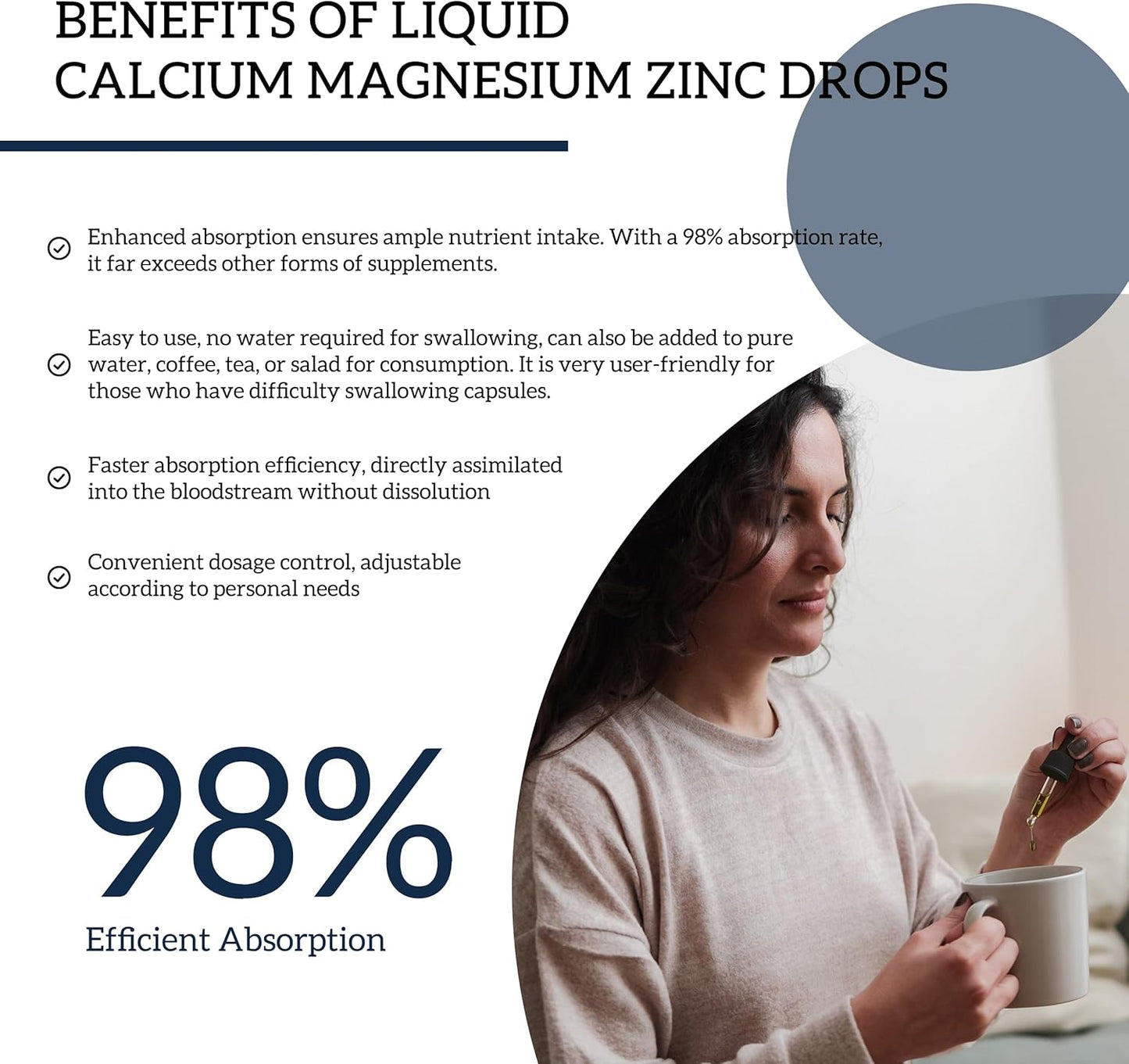 Liquid Magnesium Calcium Zinc Supplement with Vitamin C D3 K2 (2 Pack) - Immune Support, Bone Health, Sleep Aid - Vegan Formula with L-Theanine and Sea Moss Extract