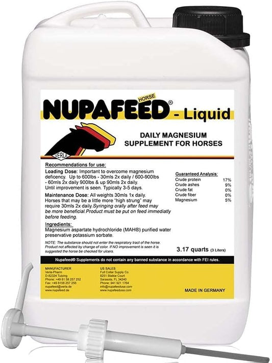 Liquid Magnesium Supplement for Horses - Gamenote SUNCE Nupafeed 3L Bottle