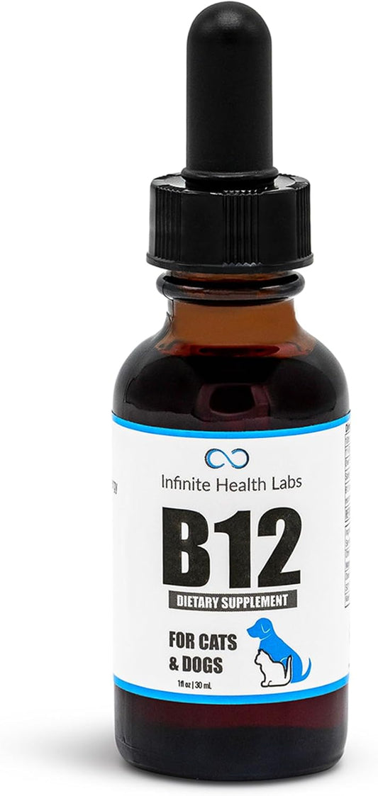 Liquid Methyl B12 Vitamin for Dogs and Cats - Vet Formulated for Infinite Health - USA Made for Energy, Appetite, and Mood Boost