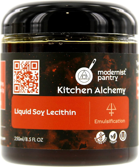 Liquid Soy Lecithin by Modernist Pantry - Gluten-Free Vegan, OU Kosher Certified - 250ml/8.5oz
