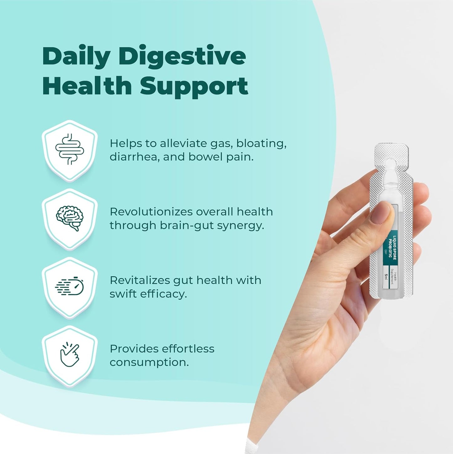 Liquid Spore Probiotic for Adults, Women & Men | Supports Gut Health, Immune System | Alleviates IBS, Gas, Bloating, Diarrhea | 20 Servings