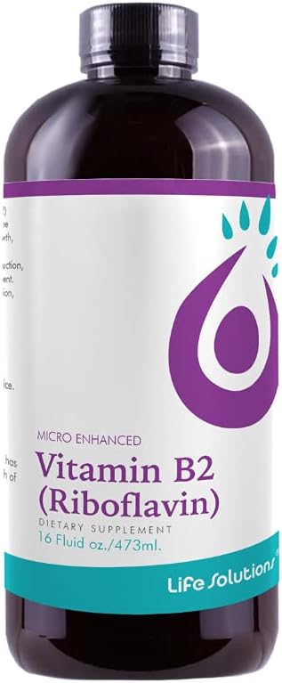 Liquid Vitamin B2 Supplement - 50mg Riboflavin Per Serving - Highly Bioavailable with Rapid-Sorb Technology - 16 fl oz