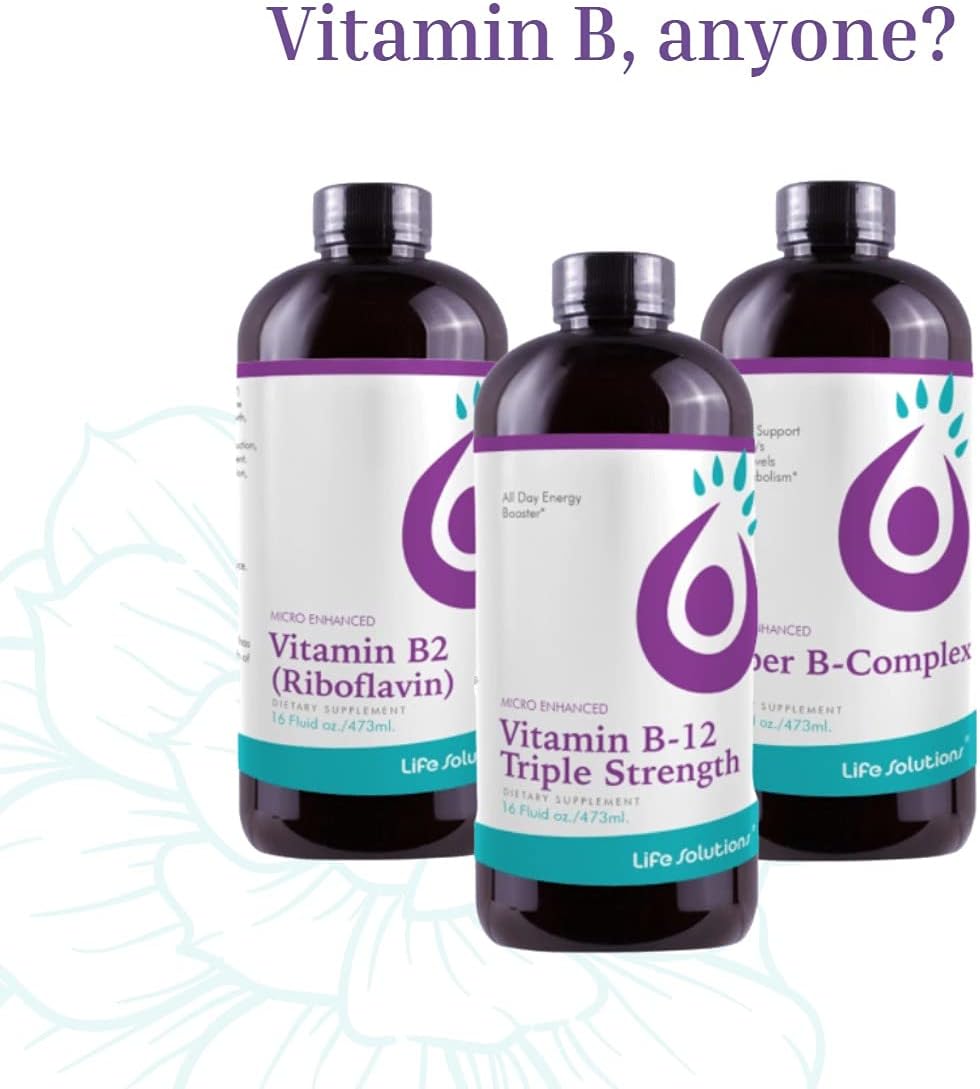Liquid Vitamin B2 Supplement - 50mg Riboflavin Per Serving - Highly Bioavailable with Rapid-Sorb Technology - 16 fl oz