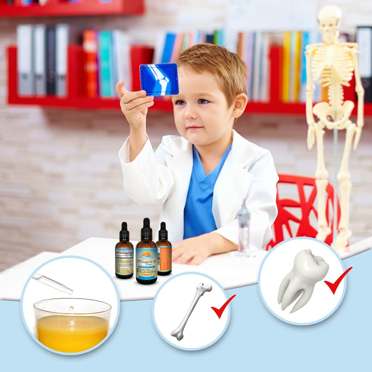 Liquid Vitamin D3 Drops for Babies, Children, and Adults - Easy Dose Dropper - 2 oz Supply by Natural Health Goodies