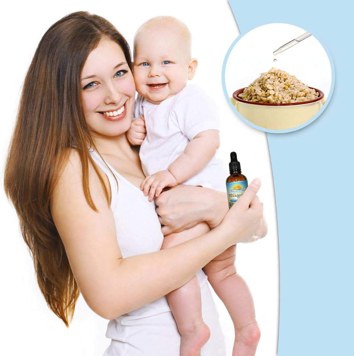 Liquid Vitamin D3 Drops for Babies, Children, and Adults - Easy Dose Dropper - 2 oz Supply by Natural Health Goodies