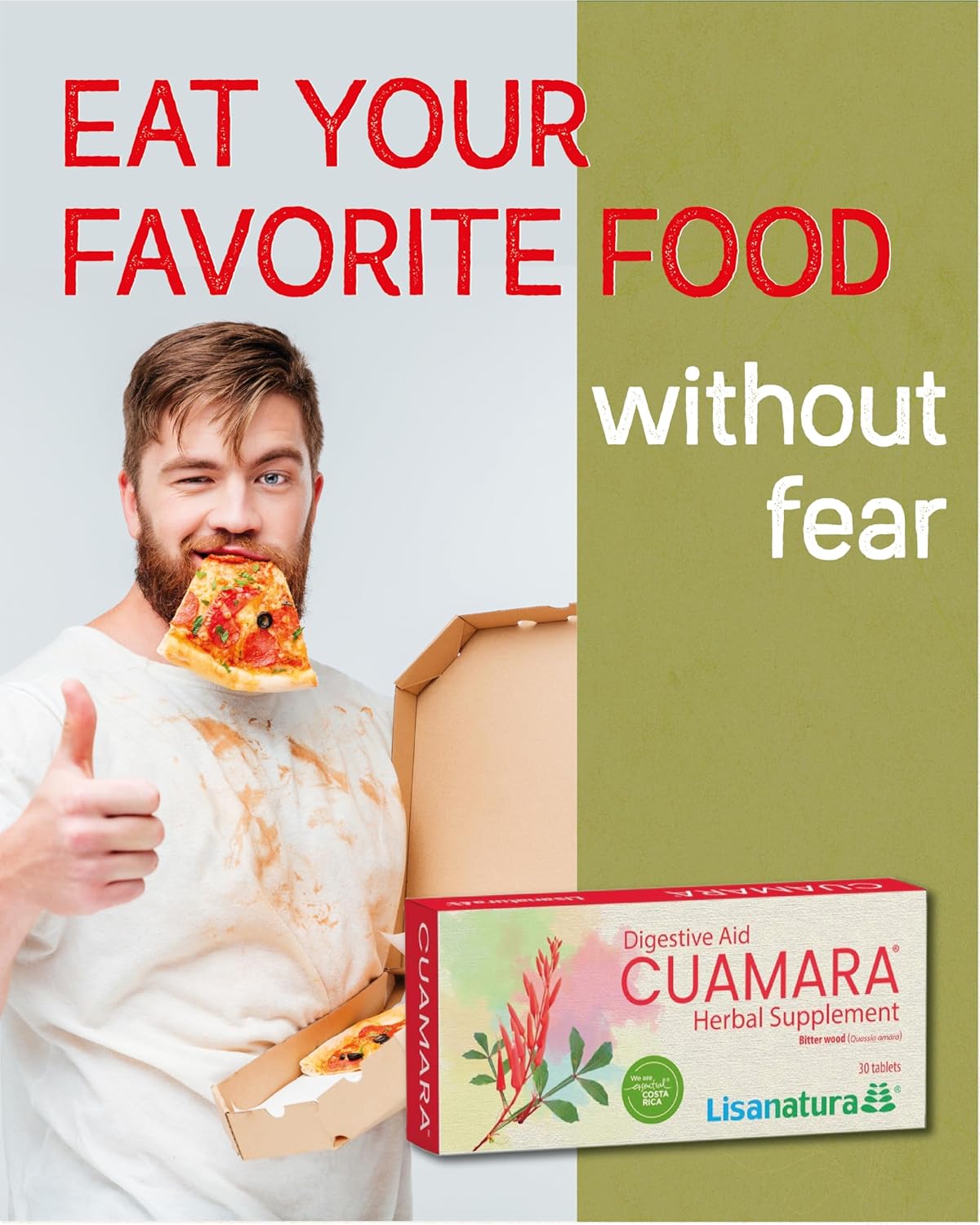 Lisanatura Cuamara Herbal Supplement: 30 Tablets - Sugar, Gluten, & Lactose Free