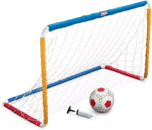 Little Tikes Easy Score Soccer Set - Outdoor Toy for Backyard Fun - Includes Goal, Net, Ball, and Pump - Lawn Game for Kids, Toddlers, Boys, Girls Ages 2+