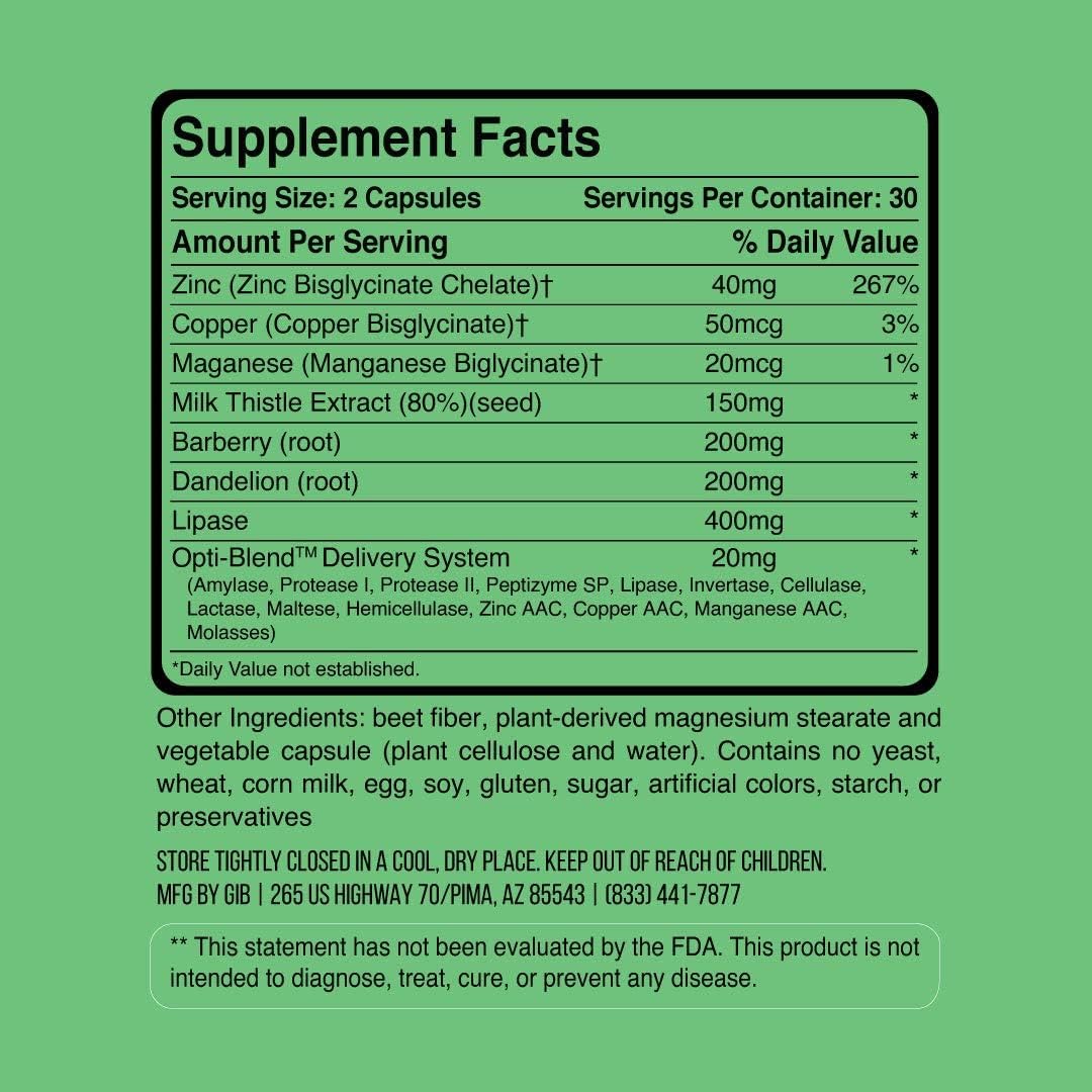 LIV Clean Liver and Kidney Cleanse & Repair Supplement | Supports Healthy Function | Beet Fiber Capsules | 60 Vegetarian Capsules | Gains in Bulk