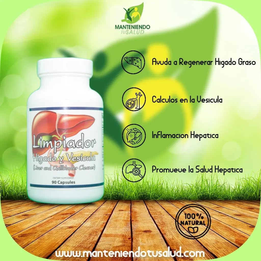 Liver and Gallbladder Cleanser Supplement - Milk Thistle Extract Capsules for Liver Health Support, 90 Count