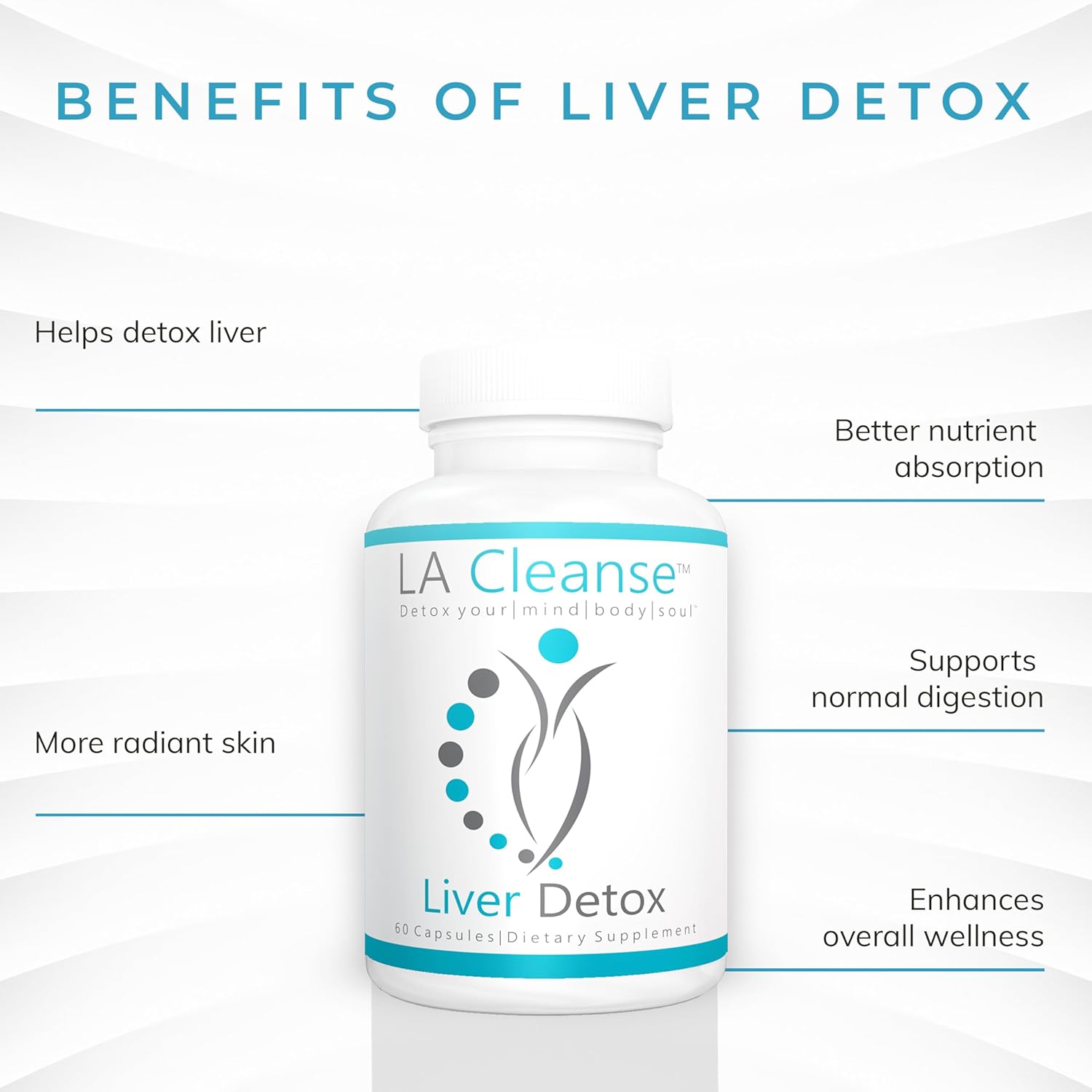 Liver Cleanse Detox Capsules - 60 ct, 300mg Solarplast Spinach Leaf Extract, Artichoke Leaf, Milk Thistle Seed for Detox & Digestion