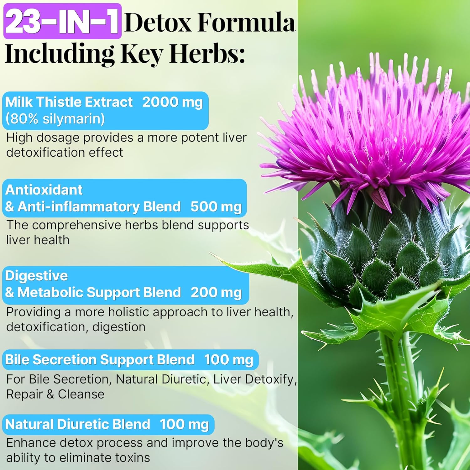Liver Cleanse Detox Gummies with Milk Thistle, Turmeric, Dandelion Root & Artichoke - 3000mg Liver Support & Renewal, Antioxidant, Gut & Skin Health - 60 Fruit Flavor Gummies