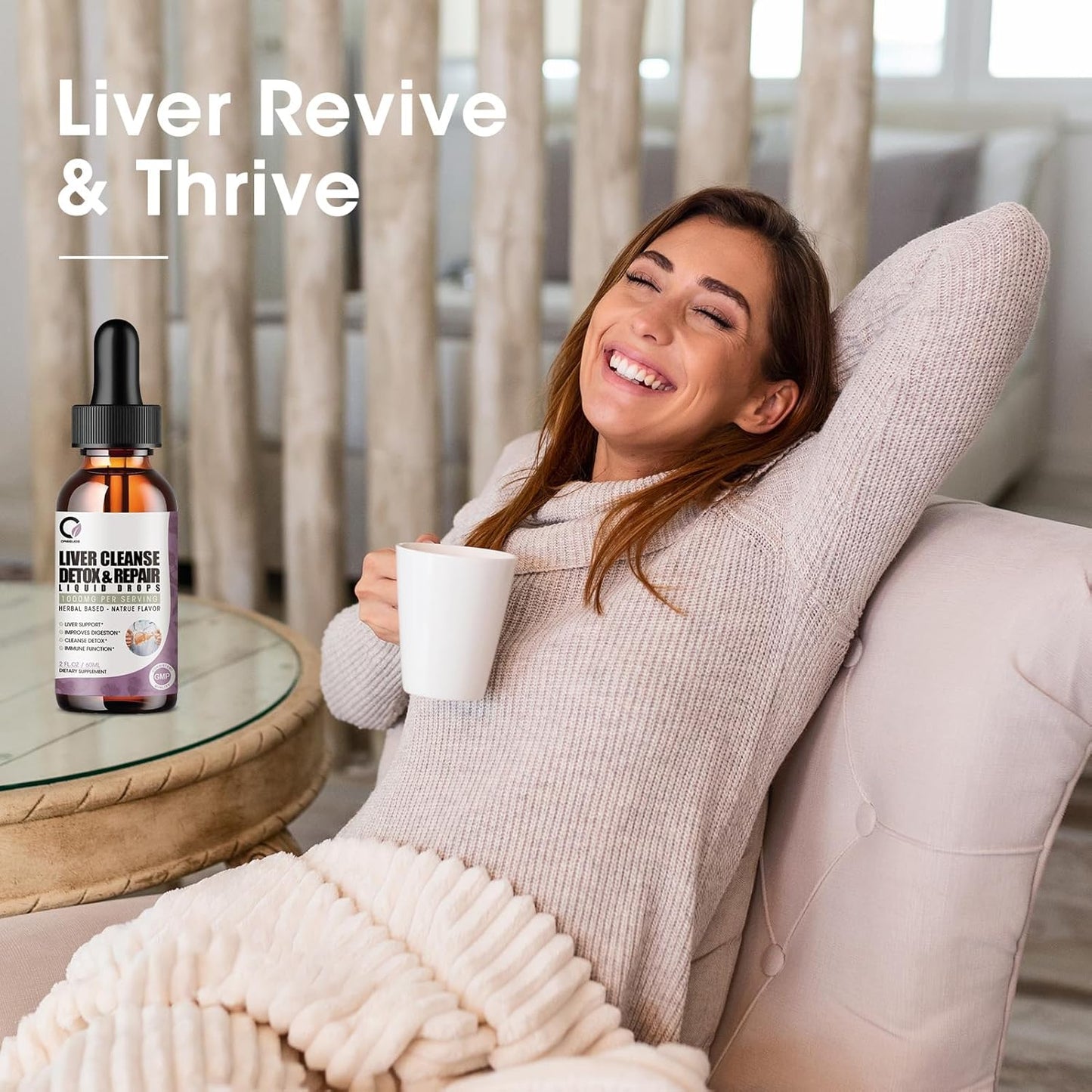 Liver Cleanse Detox Liquid Drops 2 Pack with Milk Thistle, Artichoke Extract - Liver Supplement for Detox, Repair, Antioxidant, Vegan - 4 Fl Oz