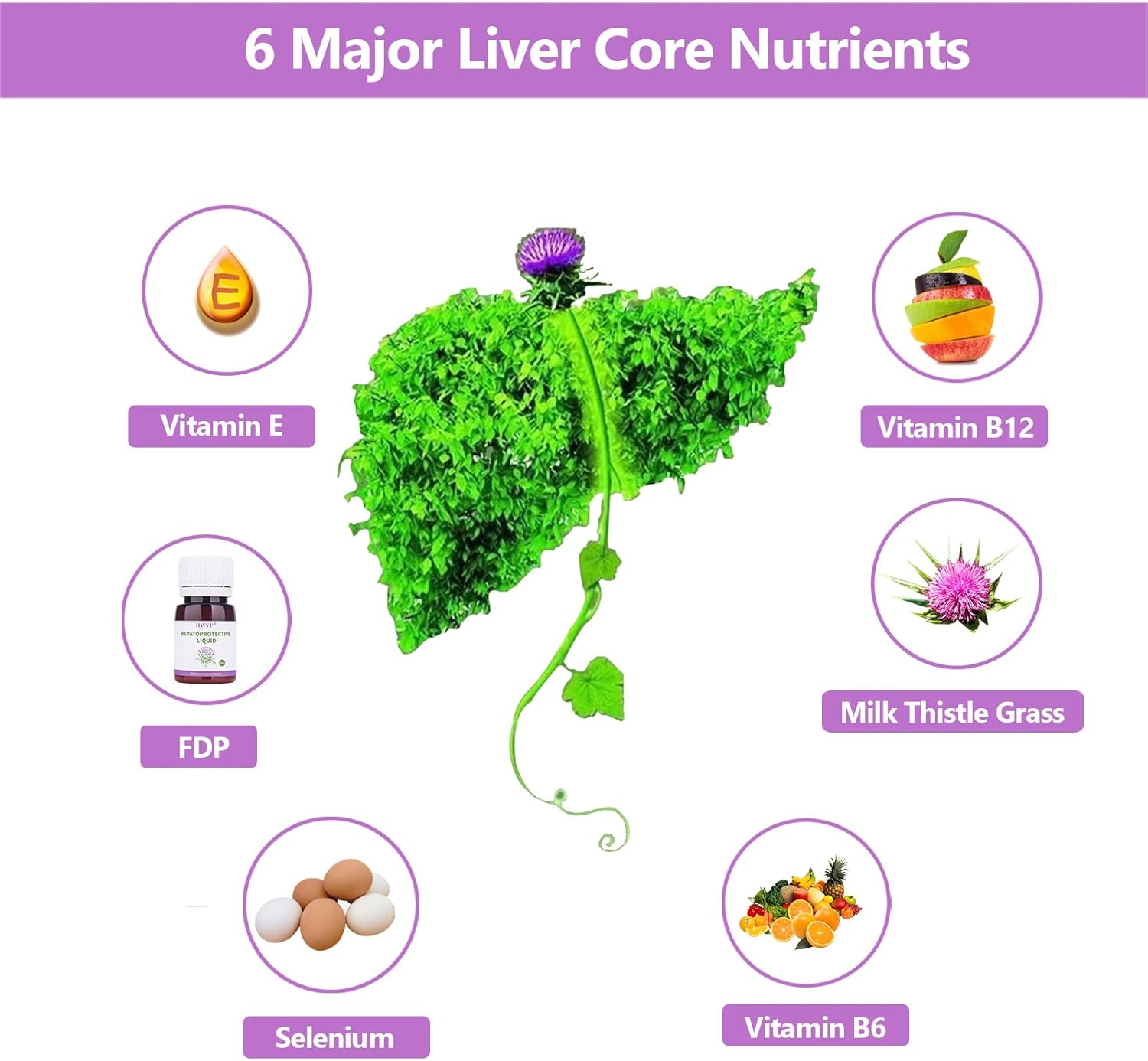 Liver Cleanse Detox Liquid with Milk Thistle - 15 Bottles, 7.5 FI oz Liver Protection Drops with Silymarin and FDP Cell Energy for Liver Repair and Detoxification