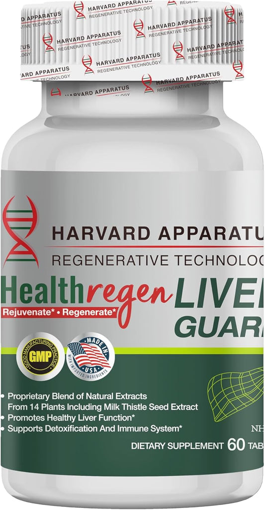 Liver Cleanse Detox & Repair Supplement - NHDH Harvard Apparatus Regenerative Liver Guard with 14+ Herbs including Milk Thistle, Artichoke, Dandelion - Fatty Liver Support Renew Tablets